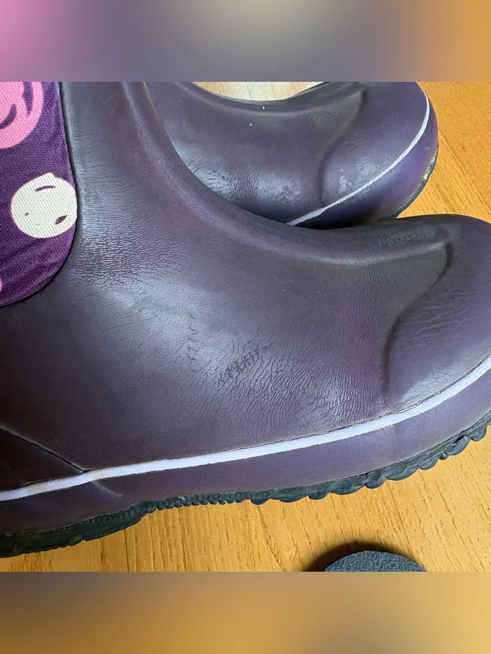 Bogs Kids' Classic Snow Boots Sketched Dots Purple Winter Youth Girls Size 1